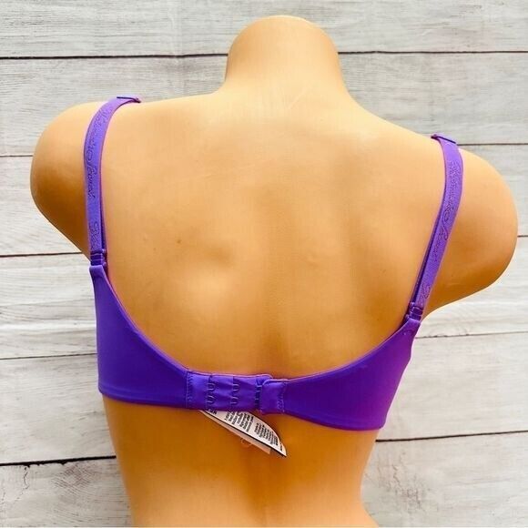 Victoria’s Secret Bra 32A Purple THE T-SHIRT Lightly Lined Demi - Picture 4 of 8